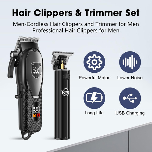 Juego De Cortapelos Profesional Para Hombres, Kit De Corte D