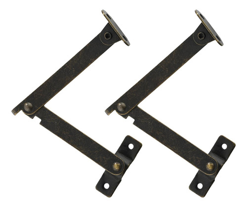C-f 3 Bisagras De Soporte De Tapa, Metal De Bronce Antiguo