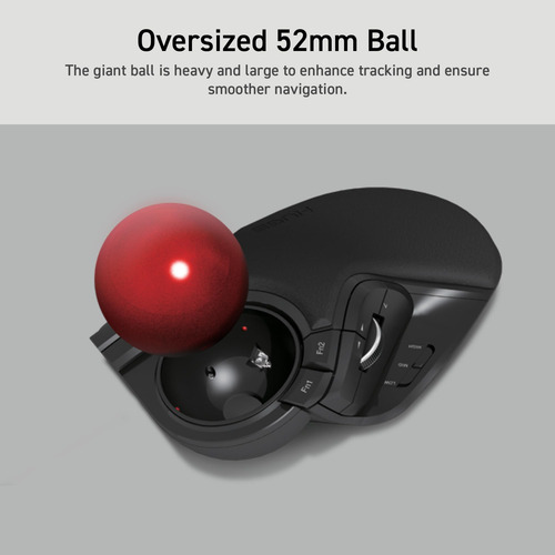 Trackball Elecom Enorme Contador De Dedos Índice Usb Inalámb