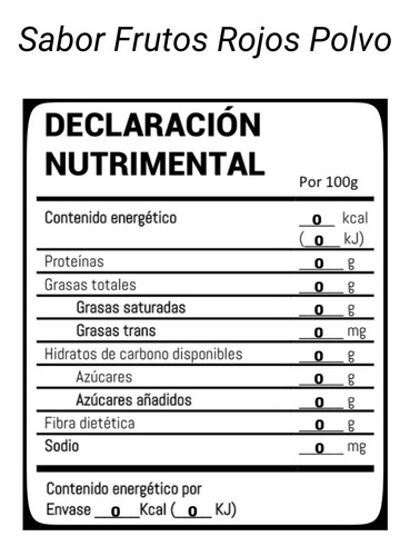 Saborizante Sabor Frutos Rojos En Polvo 1 Kg