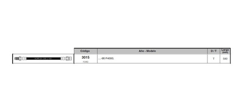 Flexible Freno Tras Ford F4000 Hasta El 1995 580mm