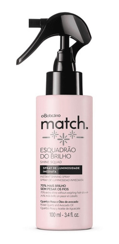 Match - Esquadrão De Brilho - Spray Finalizador Luminosidade