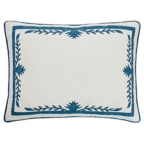 Aloha Piña Funda De Almohada De Algodón Azul, Decorac...