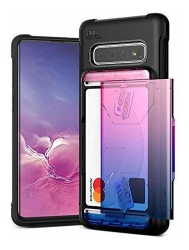  Funda Galaxy S10 Damda Glide Morado Azul Tarjetero Bumper 