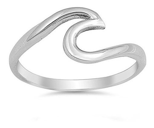 Anillo Onda Plata Esterlina 925