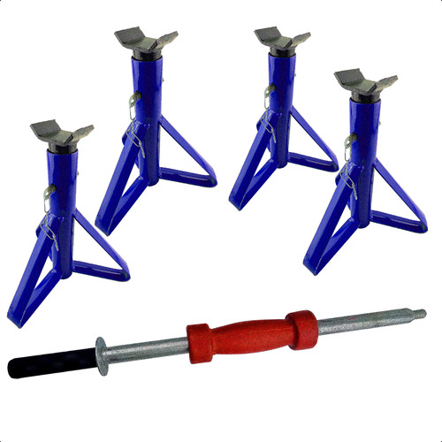 Kit 4 Cavaletes 2 Toneladas E Marreta Dinâmica