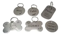 Comprar 2 Placas Identificação Cachorro Ou Gato Gravada A Laser