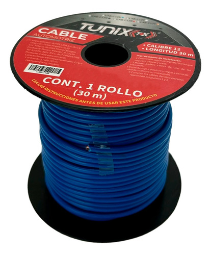 Rollo 30 Metros Cable Audio Calibre 12 Automotriz Colores