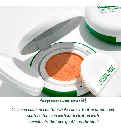 Maquillaje Sun Cushion Coreano De Cica / Control De Sebo_1pz