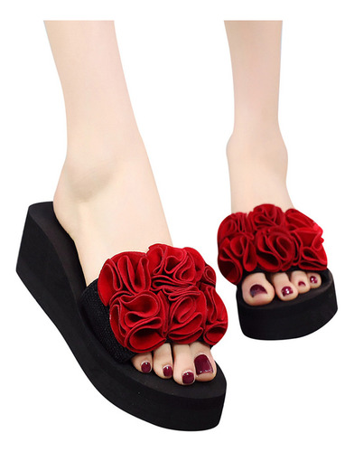 Chanclas Casuales De Verano Con Punta Con Clip Para Mujer, A