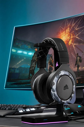 Imagen 6 de 9 de Auricular Corsair Hs60 Haptic Con Microfono Stereo Camuflado