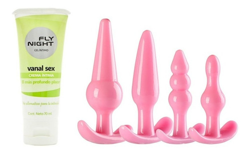 Kit Iniciador Plug Anal + Gel Dilatador Inexpulsable Sexo