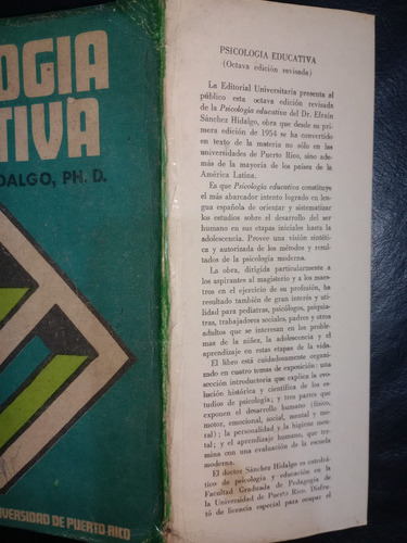 Libro Psicología Educativa Efraín Sánchez Hidalgo