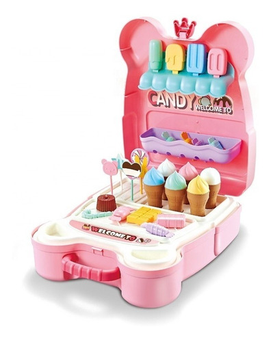 Imagen 2 de 4 de Mochila Niña Sorpresa Paleta Helados Comida Maleta Juguete