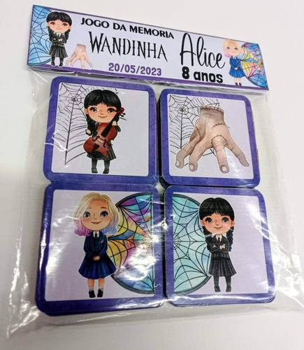 Kit C/ 10 Jogos Da Memória Em Mdf Wandinha Addams Lembrança