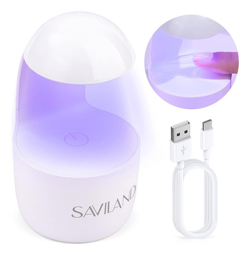 Saviland Small Gel Nail Lamp: Mini Nail U V Lamp Portátil Pa