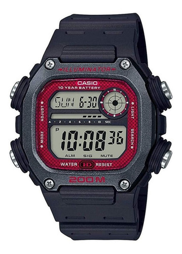 Reloj Casio Dw-291h-1b Dw291 200m Crono Cristal Led Ahora12