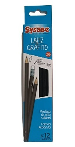 Lápices Negro De Grafito Sysabe Hb  (caja)