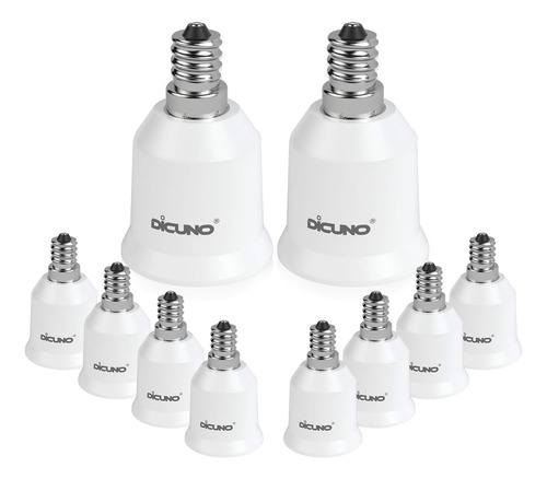 Adaptador Dicuno E12 A E26, Convertidor De Enchufe Ac