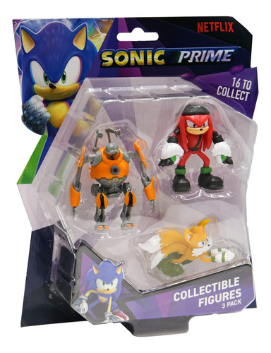 Sonic Prime Pack Por 3 Figuras Coleccionables Son2020 Lelab 