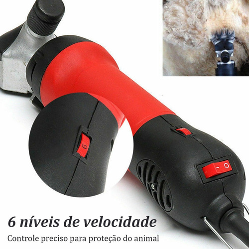 Máquina Tosar Tosquiadeira Carneiro Ovino Ovelha 220v Cor Vermelho
