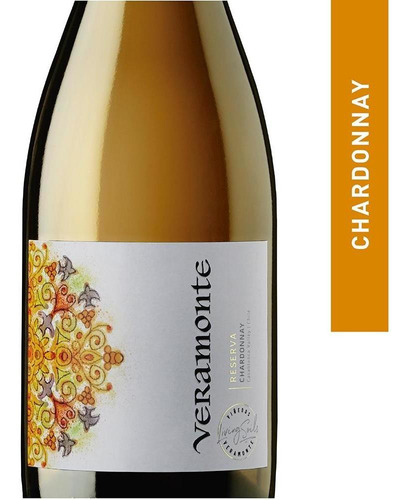 Vino Orgánico Veramonte Reserva Chardonnay X1 750 Cc