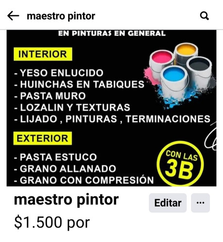 Maestro Pintor Y Yesero