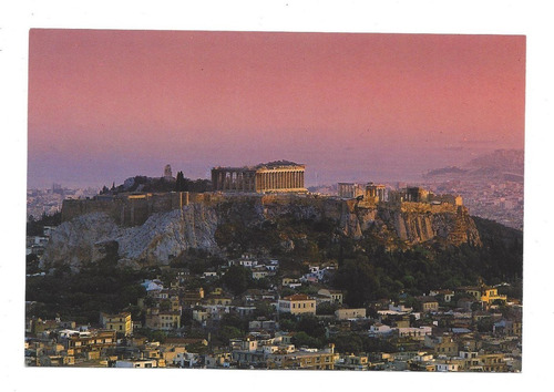 Postal ,akropolis Atardecer  , Grecia Coleccionistas