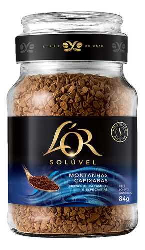 Café instantâneo  L'or Solúvel Liofilizado tradicional sem glúten 84 g