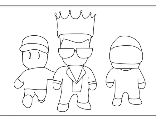 Desenhos para colorir do Stumble Guys para impressão grátis para crianças