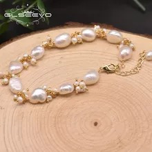 Glseevo-pulsera De Perlas Blancas Barrocas Naturales Para Mu