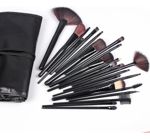 Set De 24 Brochas De Maquillaje Shadowing, Color Marrón, Mad