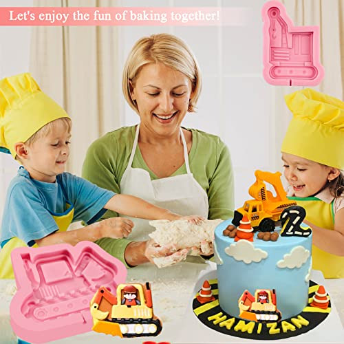 Molde Para Fondant Para Excavadora Con Dibujos Animados Para
