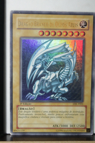 Yugioh Dragón Blanco Portugués Dik-p001 Ultra Rare 1st 