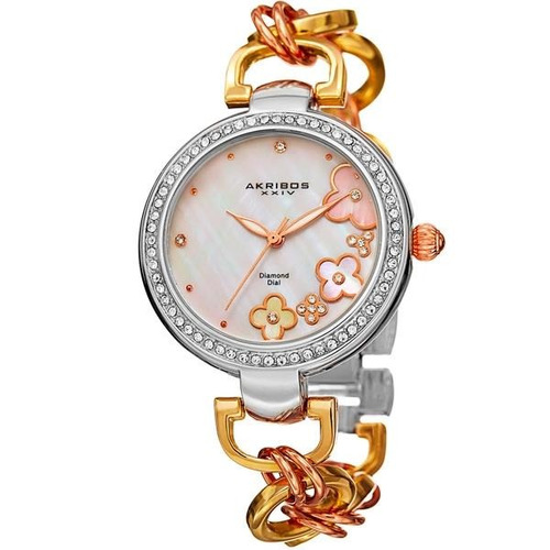 Reloj Akribos Xxiv Para Mujer Ak874tri Tablero Con Diseño