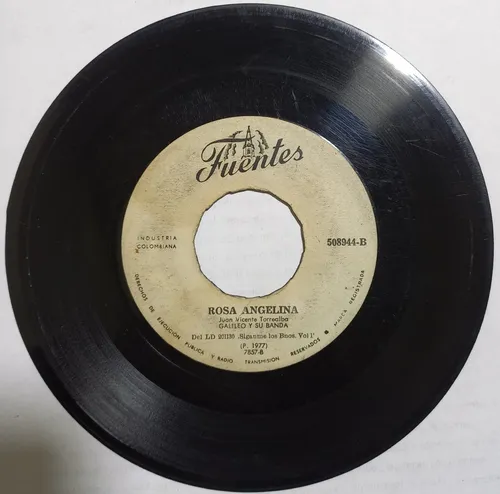 Disco 45 Rpm Grupo Entebe / Galileo Y Su Banda / Larina (Usado)