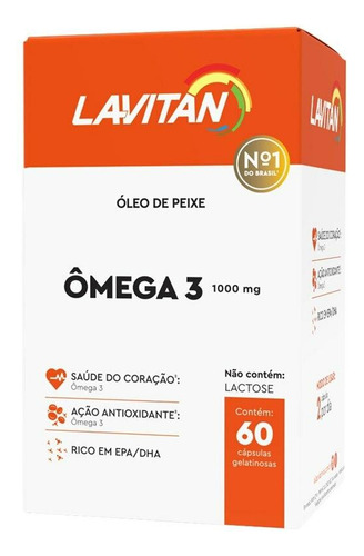 Kit Lavitan Ômega 3 1000mg Com 2un De 60 Cápsulas Cada