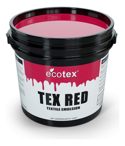 Emulsión Serigrafía Ecotex® Texred (pinta 16 Oz.), E...