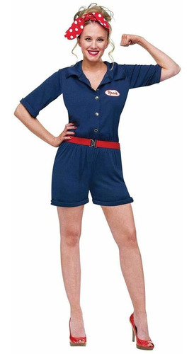 Disfraz Adulto Rosie The Riveter Para Mujer De World Fun, Mu