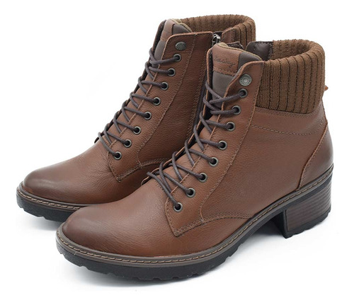 Borcego Mujer Cuero Freeway Taco Plataforma Moda Invierno