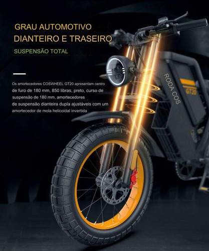 Bicicleta Elétrica 1.500w Moto Bike Com Freio Hidráulico 48v