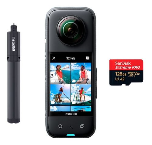 Insta360 X3 +selfie Stick  Tripode 105cm + 128gb Extreme Pro