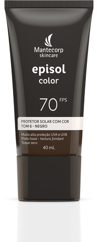 Protetor Solar Fps 70 Episol Color 6 Negro 40ml Mantecorp
