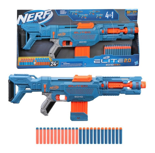 Lanzador Nerf Elite 2.0 Echo Cs-10 4 Rieles 24 Dardos 3+