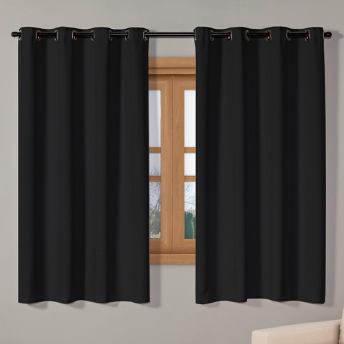 Cortina Blackout Tecido 2,80m X 1,60m Corta 100% Luz Preto