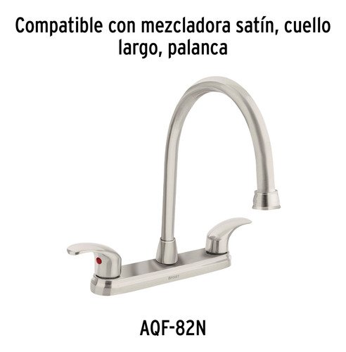 Foset AQCR-80N cuello para mezcladora de fregadero color plateado