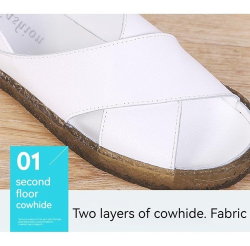 Zapatos De Sandalias De Piel Para Mujer Talla Grande Cruzada