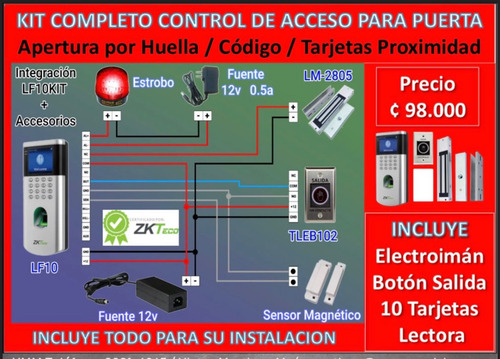 Kit Completo Control De Accesoincluye Todos Los Componentes