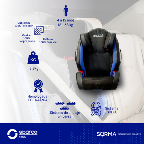 Imagen 2 de 10 de Butaca Homologada Sparco Universal Con Sistema Anclaje Isofi