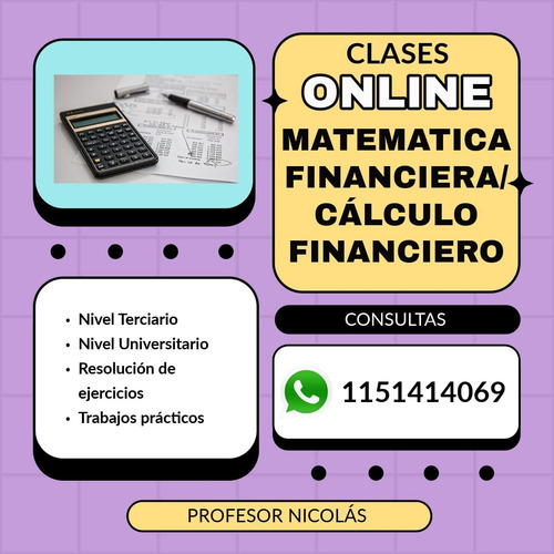 Clases De Matemática Financiera - Cálculo Financiero